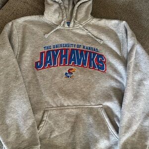 NCAA University of Kansas Jayhawks Gray Hoodie